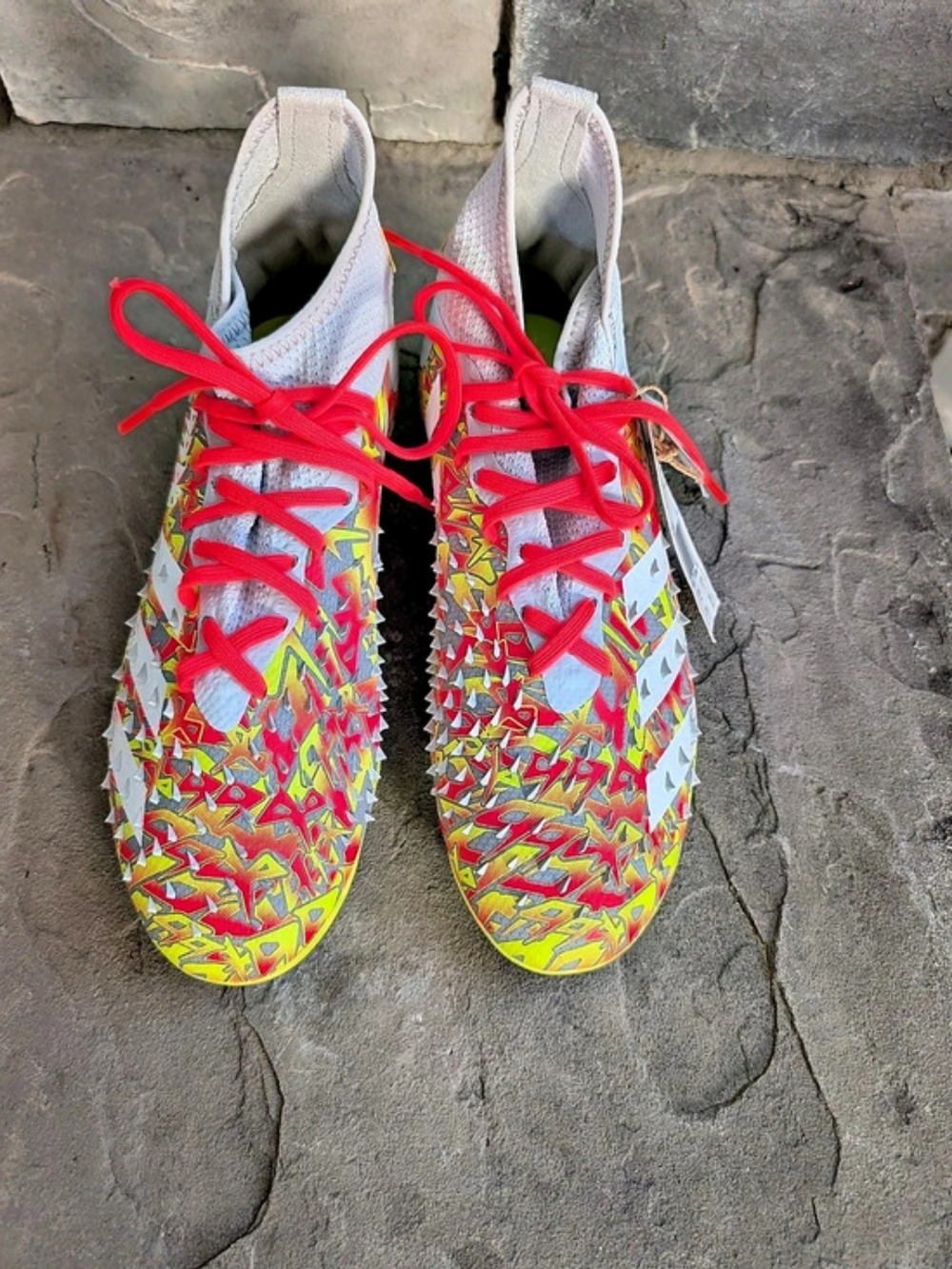 Adidas Predator Freak.2 FG Soccer Cleats Gray Red US 8.5 NWT